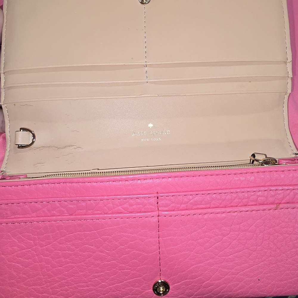 Kate Spade Pink Perri Lane Leather Women's Wallet - Picture 8 of 16